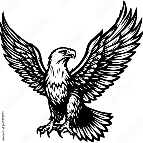 Eagle icon hand drawn vector design illustration