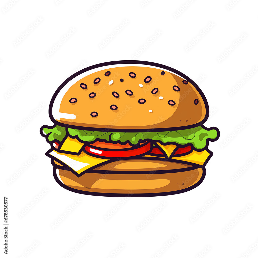 hamburger on white background hamburger on white background