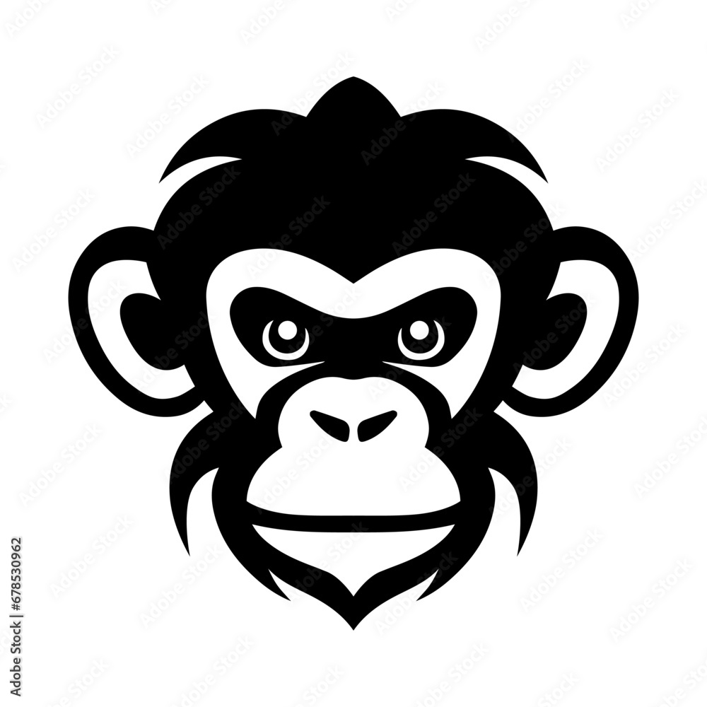 Monkey head vector logo Monkey head vector logo