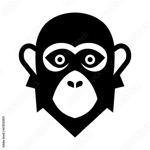 Monkey head vector logo