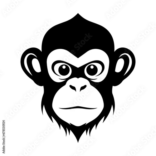 Monkey head vector logo
