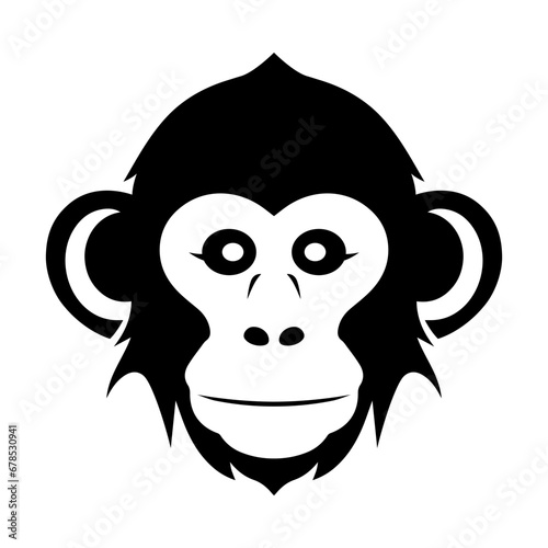 Monkey head vector logo