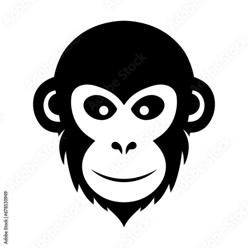 Monkey head vector logo