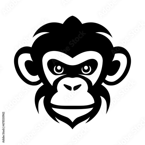 Monkey head vector logo