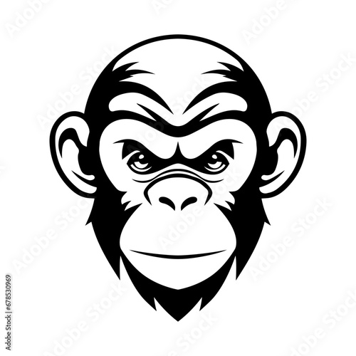 Monkey head vector logo