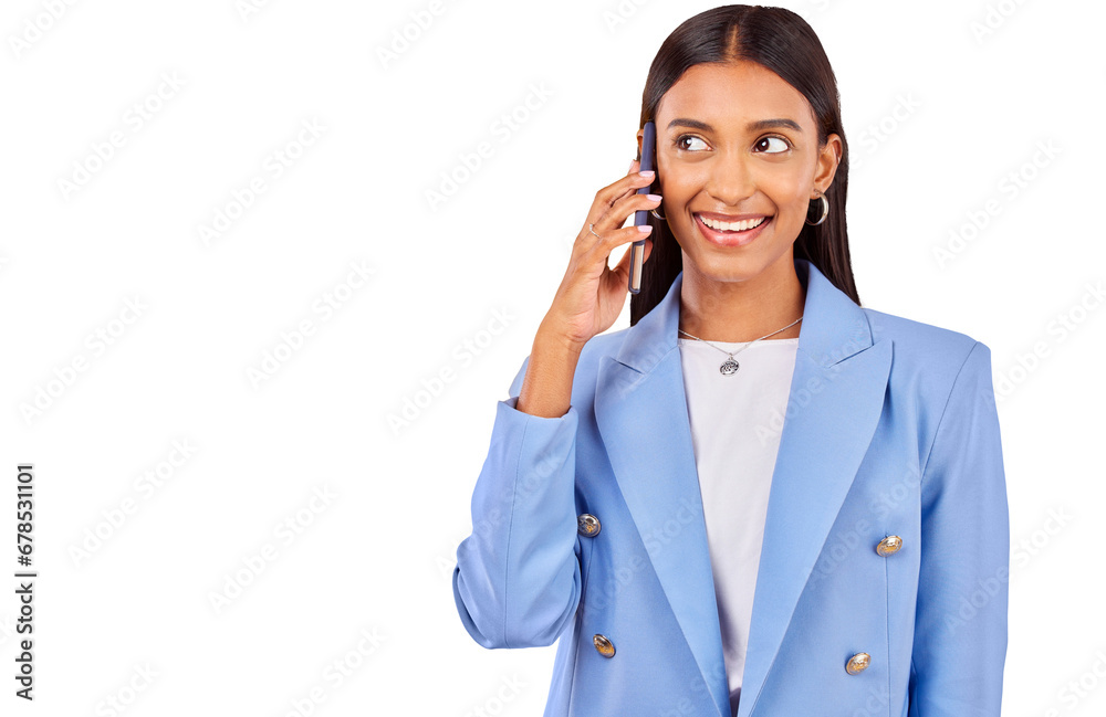 Smile, face of woman and phone call isolated on transparent png background for communication, chat and talk. Business networking, discussion and happy young professional with smartphone conversation Smile, face of woman and phone call isolated on transparent png background for communication, chat and talk. Business networking, discussion and happy young professional with smartphone conversation