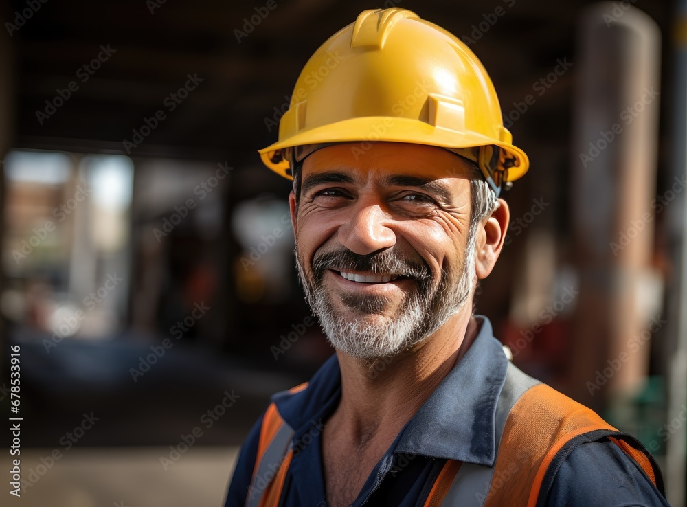 Professional Heavy Industry Engineer Worker Wearing Uniform generative ai. Professional Heavy Industry Engineer Worker Wearing Uniform generative ai.