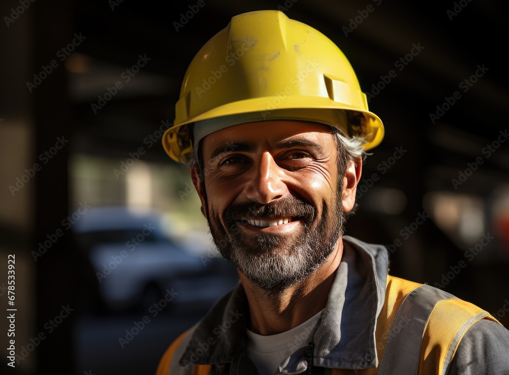 Professional Heavy Industry Engineer Worker Wearing Uniform generative ai. Professional Heavy Industry Engineer Worker Wearing Uniform generative ai.