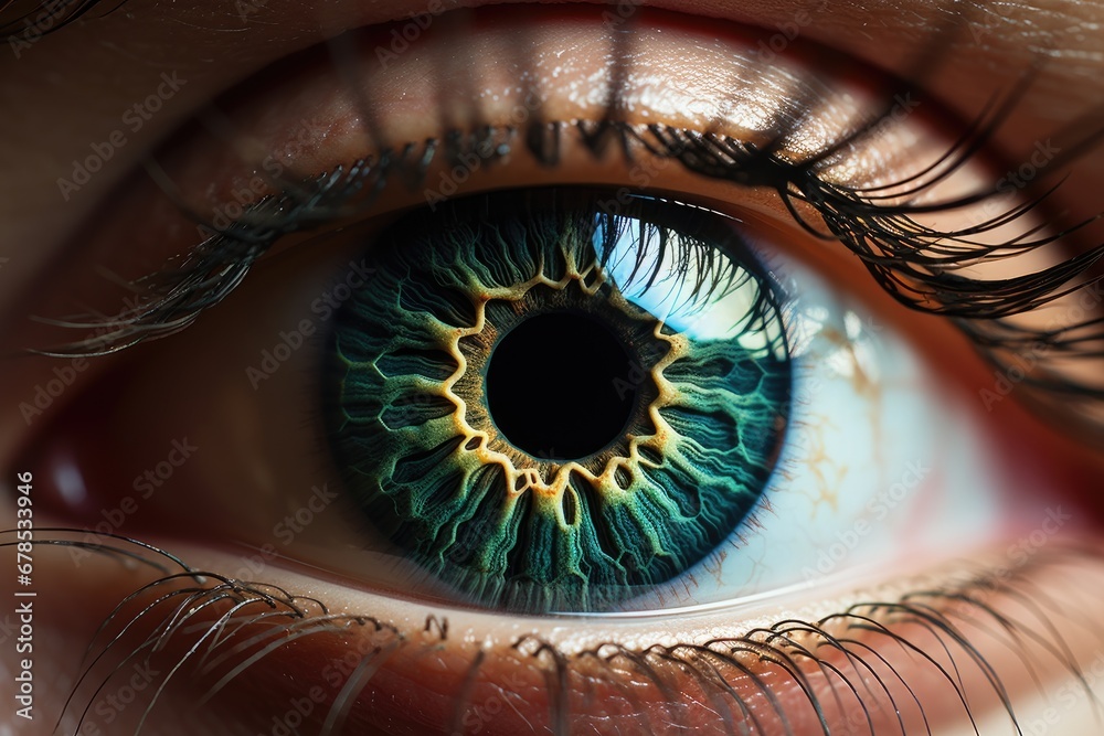 close up of a woman eye ai generated art