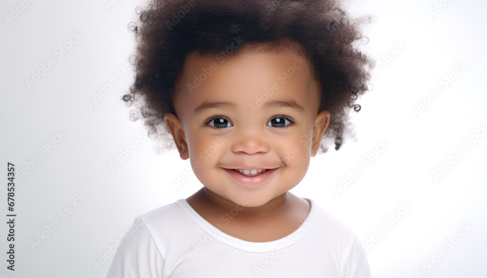 Portrait of happy baby isolated on white background. Portrait of happy baby isolated on white background.