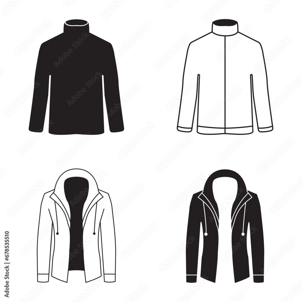 jacket collection icon vector jacket collection icon vector
