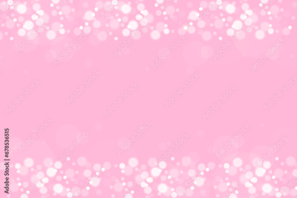Gentle pink background with glowing bokeh. Luminous particles fall from above. Vector template for girly holiday designs. Gentle pink background with glowing bokeh. Luminous particles fall from above. Vector template for girly holiday designs.
