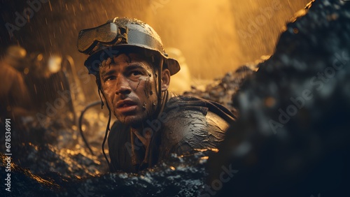 Cinematic Portrait: 1940s Gold Miners Captured in Timeless Elegance, Labours