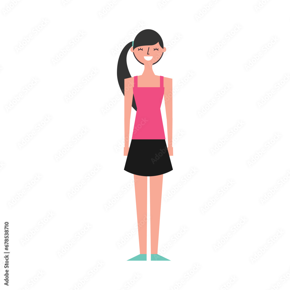vector element set of women with poses set vector element set of women with poses set
