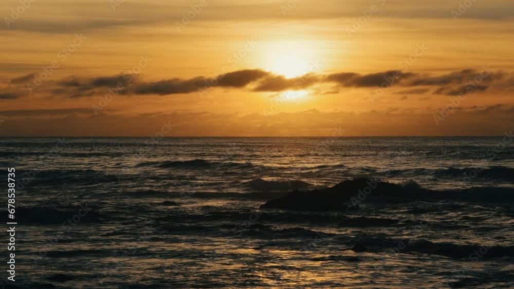 sunset over the sea in slow motion sunset over the sea in slow motion