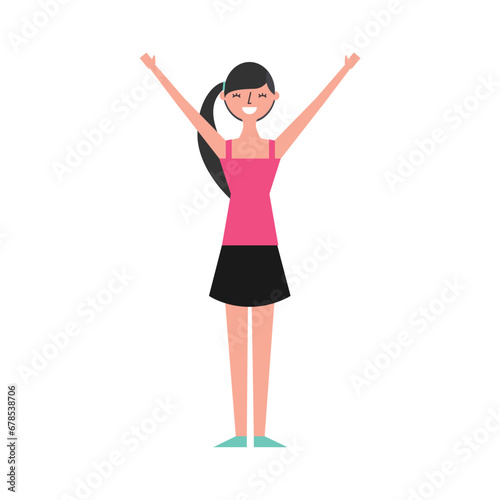 vector element set of women with poses illustration