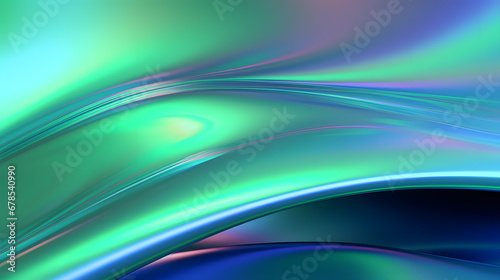 abstract background with green and blue waves