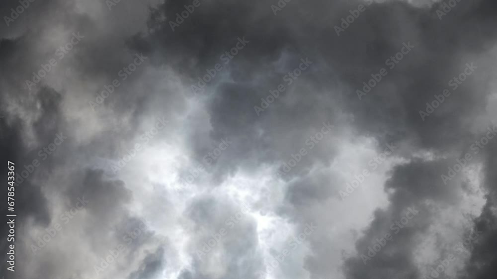 Dark Clouds and Thunderstorms, Nature  Display of Power.