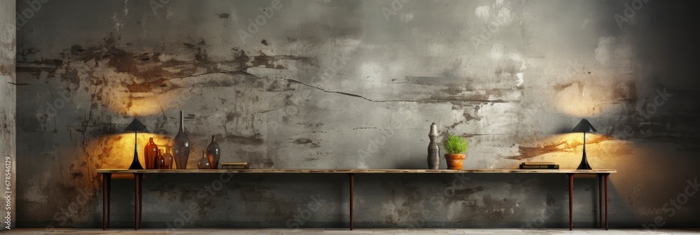 Room Empty Cement Floor Gray Concrete , Banner Image For Website, Background abstract , Desktop Wallpaper