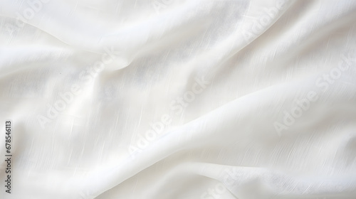 White linen fabric texture background, seamless pattern of natural textile marble texture. Generative Ai.