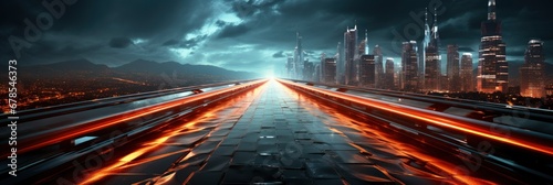 Speed On Night Roal , Banner Image For Website, Background abstract , Desktop Wallpaper photo