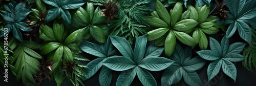 Top View Green Tropical Leaf Shadow , Banner Image For Website, Background abstract , Desktop Wallpaper