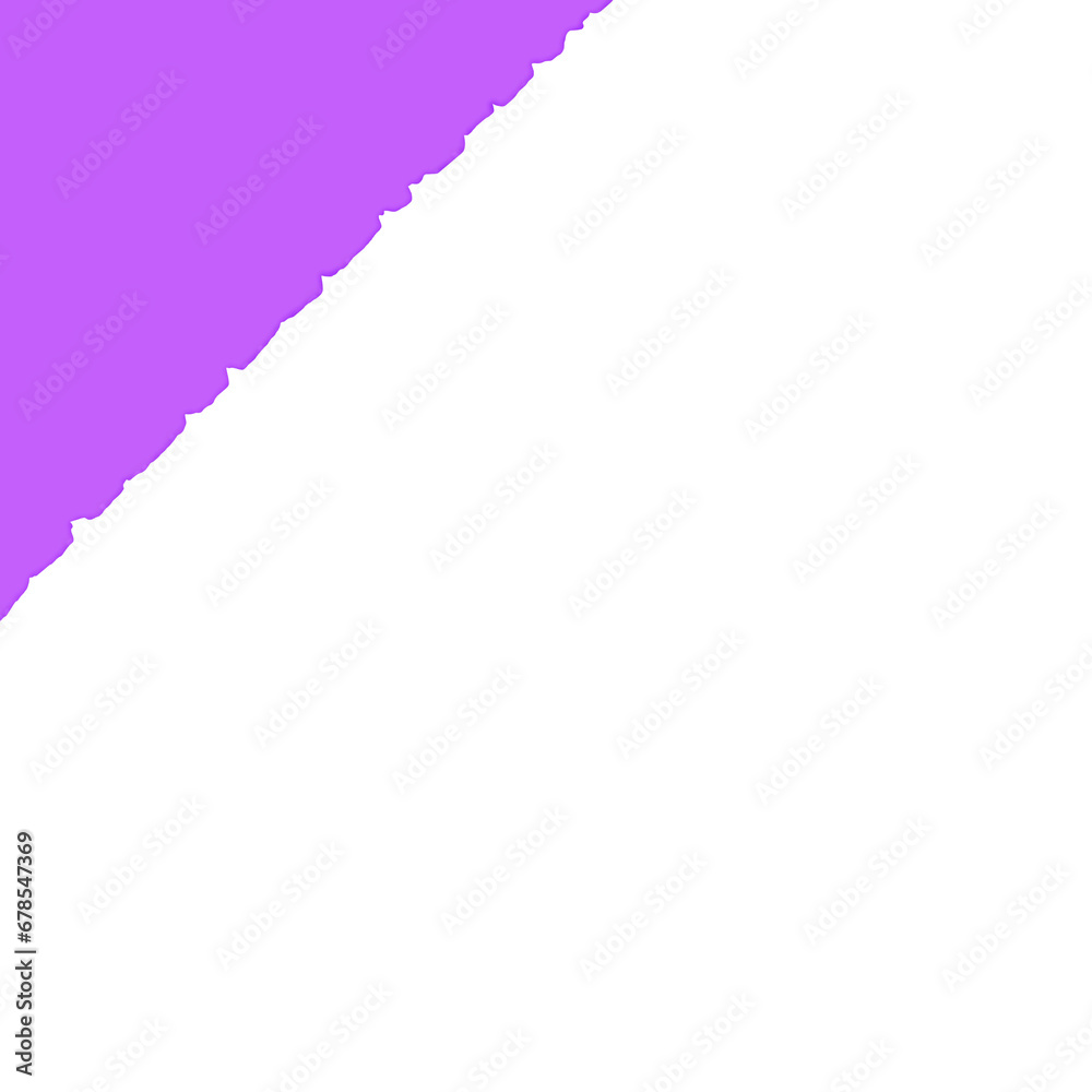 Fototapeta premium Torn Purple Paper Sheet Used as a Border