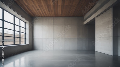 Empty apartment with two rooms interior background