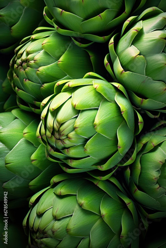 Green fresh artichoke - Fresh artichokes an the market