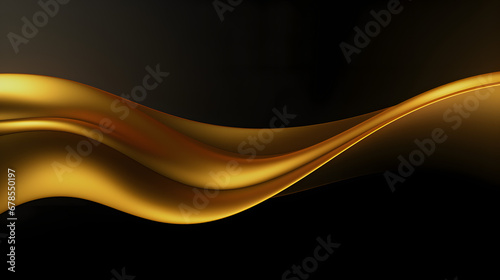 Background golden gradient black overlay abstract background. Generative Ai.
