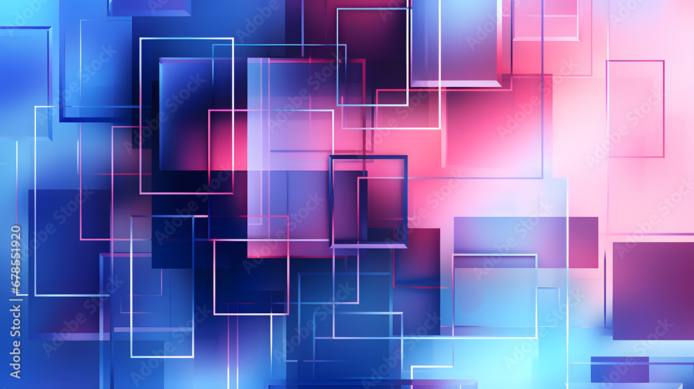 Blue and purple abstract tech background with shapes. Generative Ai. Blue and purple abstract tech background with shapes. Generative Ai.