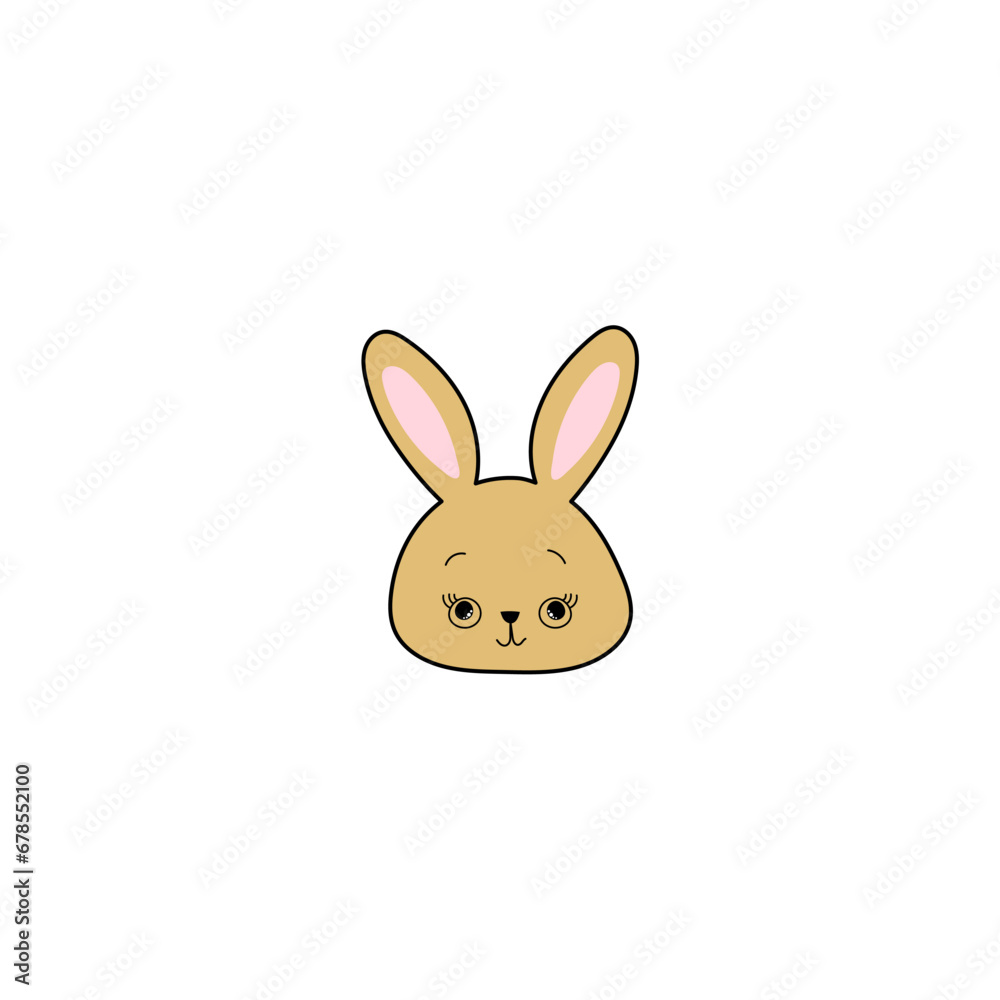 Fototapeta premium cute rabbit element head set fun
