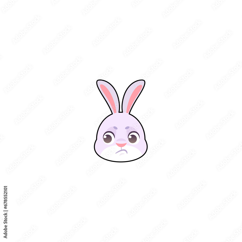 Obraz premium cute rabbit element head set illustration