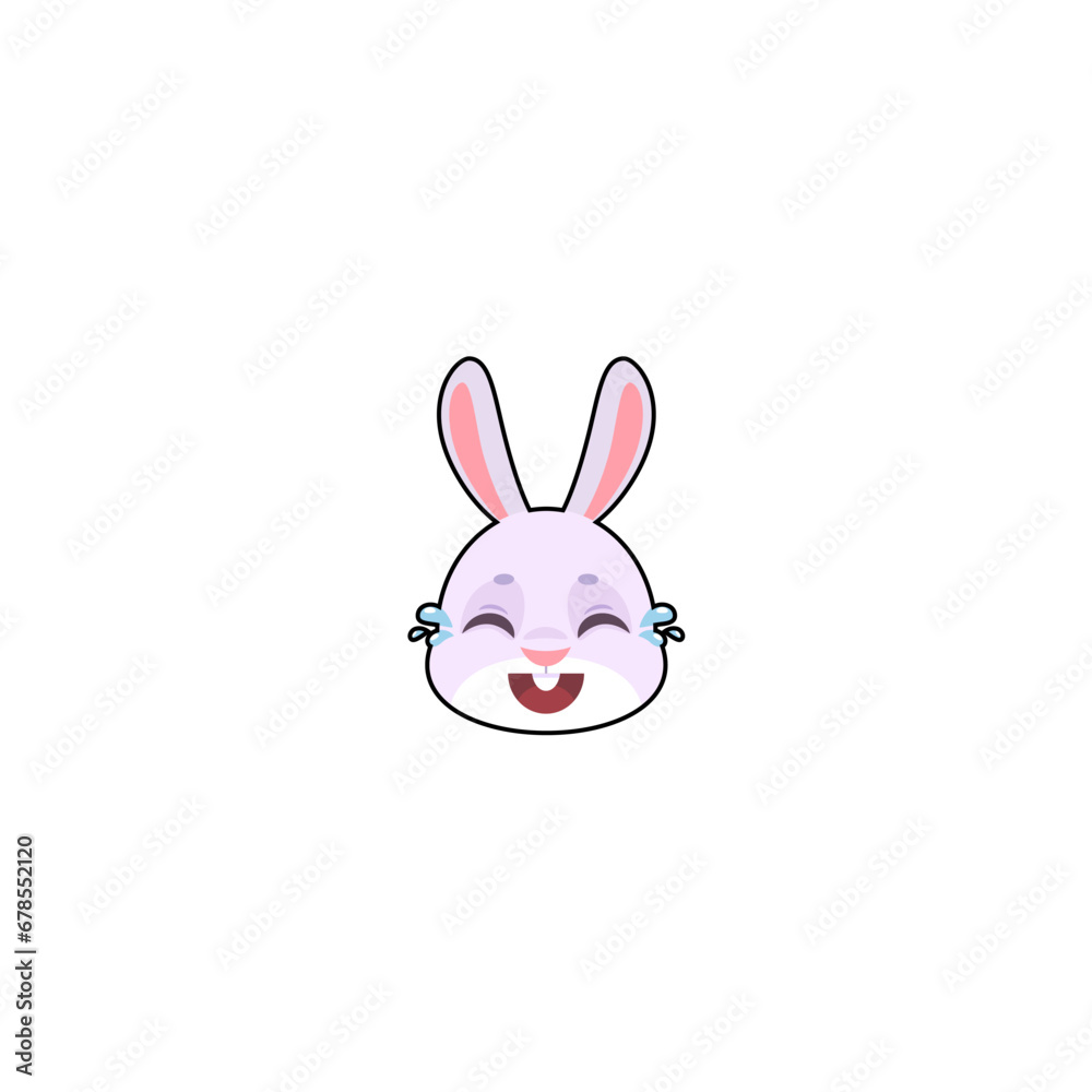 cute rabbit element head set isolated cute rabbit element head set isolated