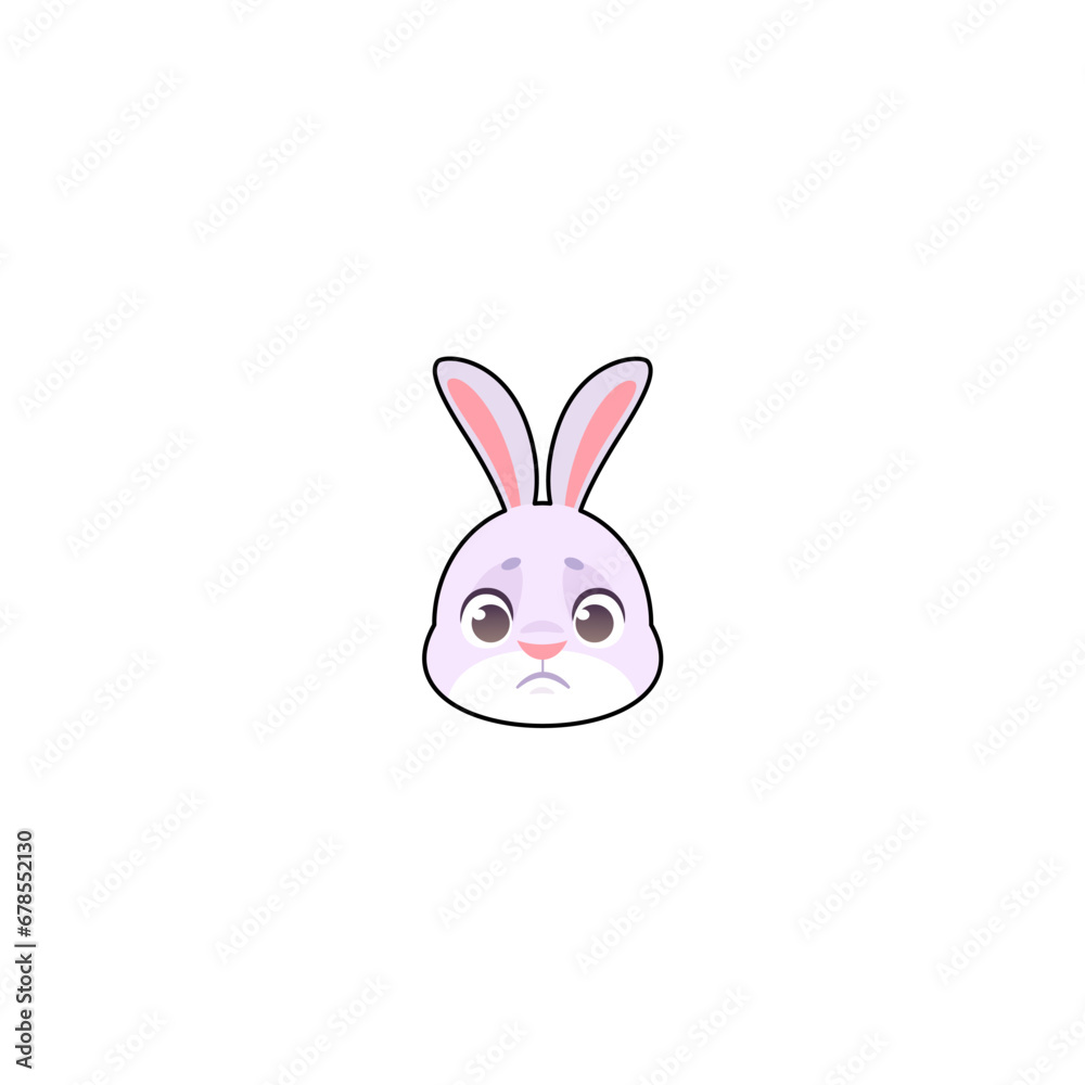 Fototapeta premium cute rabbit element head set collection