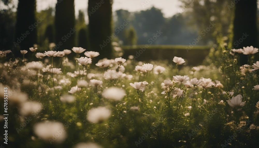 Fototapeta premium Tranquil Blooms: Perfect for Presentations Flowers