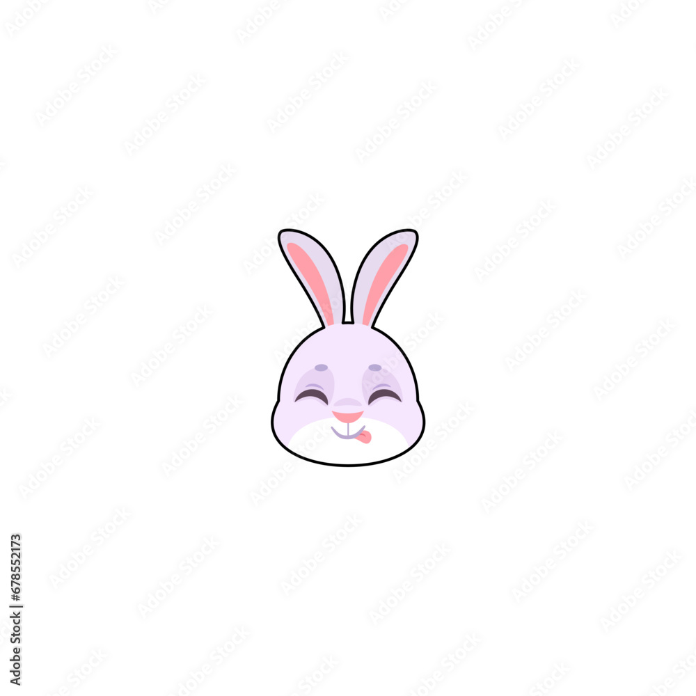 cute rabbit element head set background