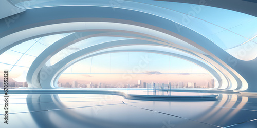 Captivating Interior Arch in a Cutting-Edge Futuristic Building