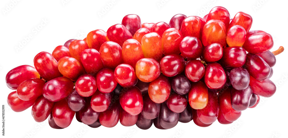 Red Grape on white background, Red grape or Red shine muscat grape with leaf isolste on white PNG File. Red Grape on white background, Red grape or Red shine muscat grape with leaf isolste on white PNG File.