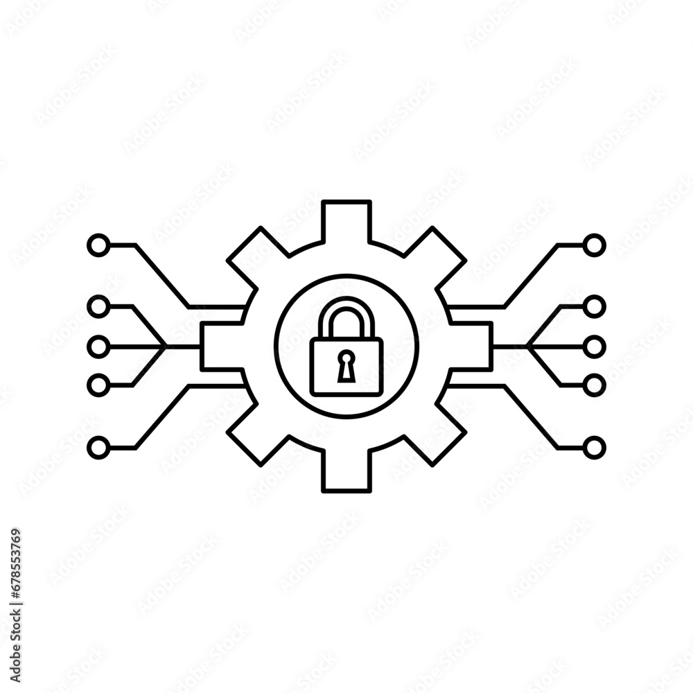 Illustration of internet security icon vector Illustration of internet security icon vector