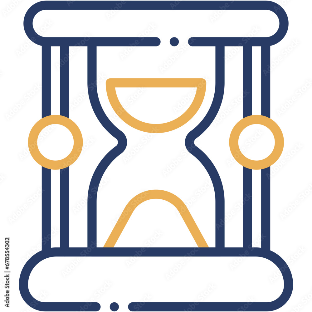 Fototapeta premium Vector Icon Hourglass, Time, Clock, Sand Clock, Time And Date, Wait