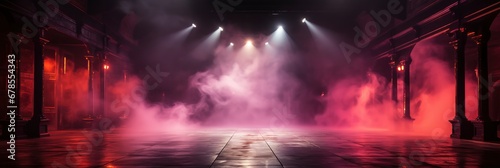 Dark Stage Shows Purple Background Empty , Banner Image For Website, Background abstract , Desktop Wallpaper