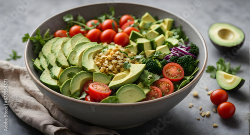 Healthy salad bowl of fresh vegetables © Nisit