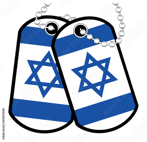 israeli Pair Of Dog Tags