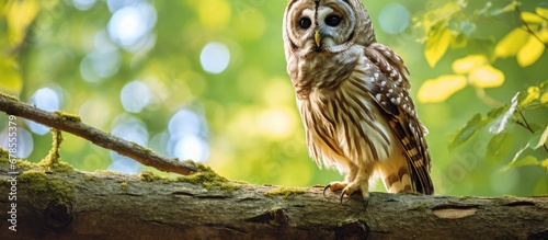 Owl perched on branch © Vusal