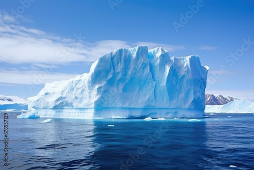 iceberg breaking away from a glacier at sea © Natalia