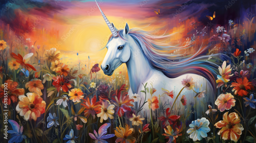 A painting of a unicorn