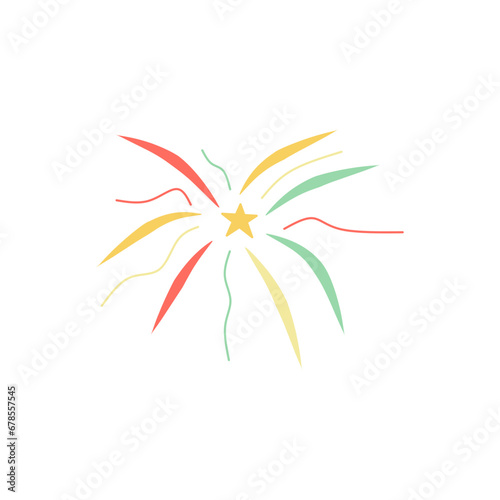 Fireworks Explosion Line Art