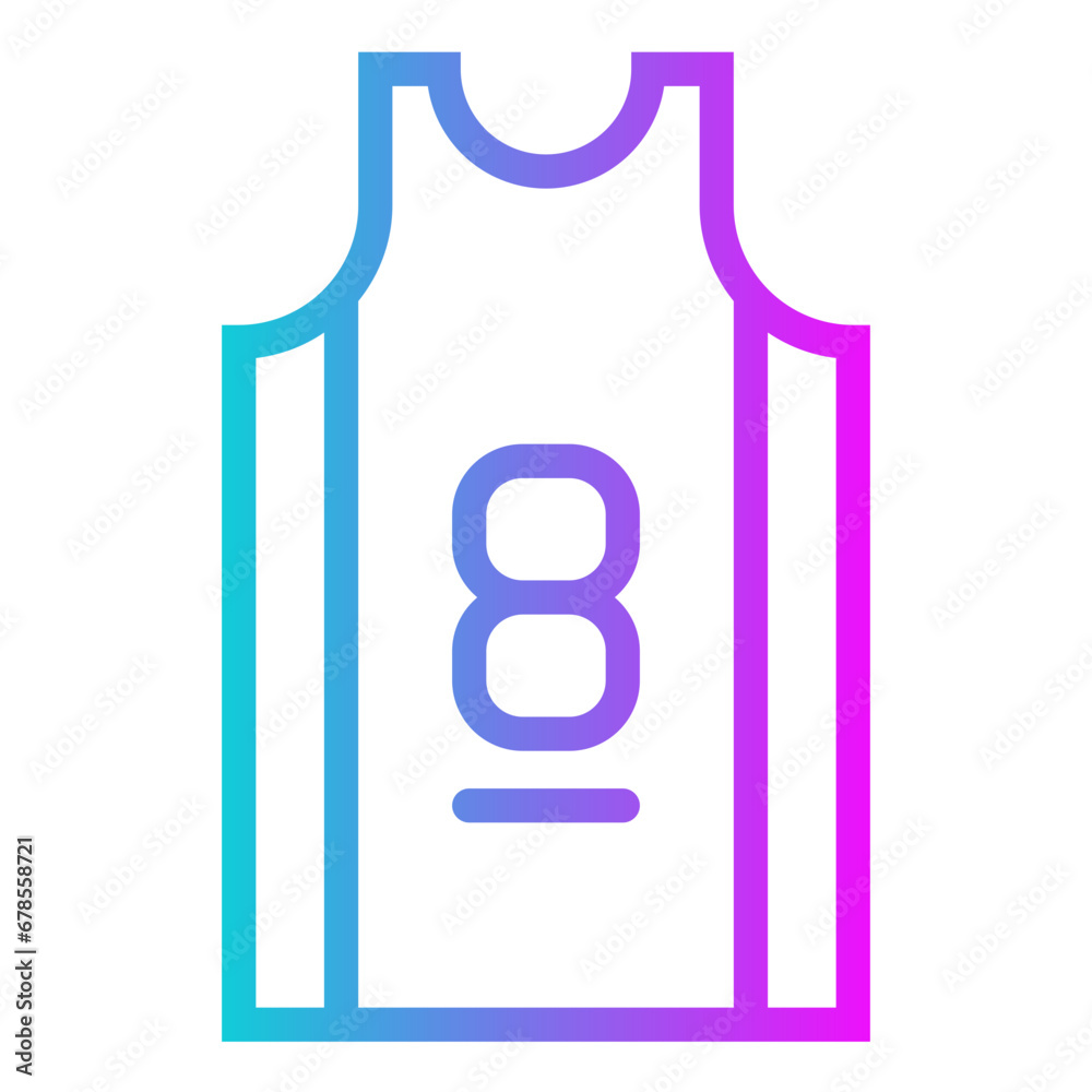 Basketball Jersey Gradient Style Design Icon Basketball Jersey Gradient Style Design Icon
