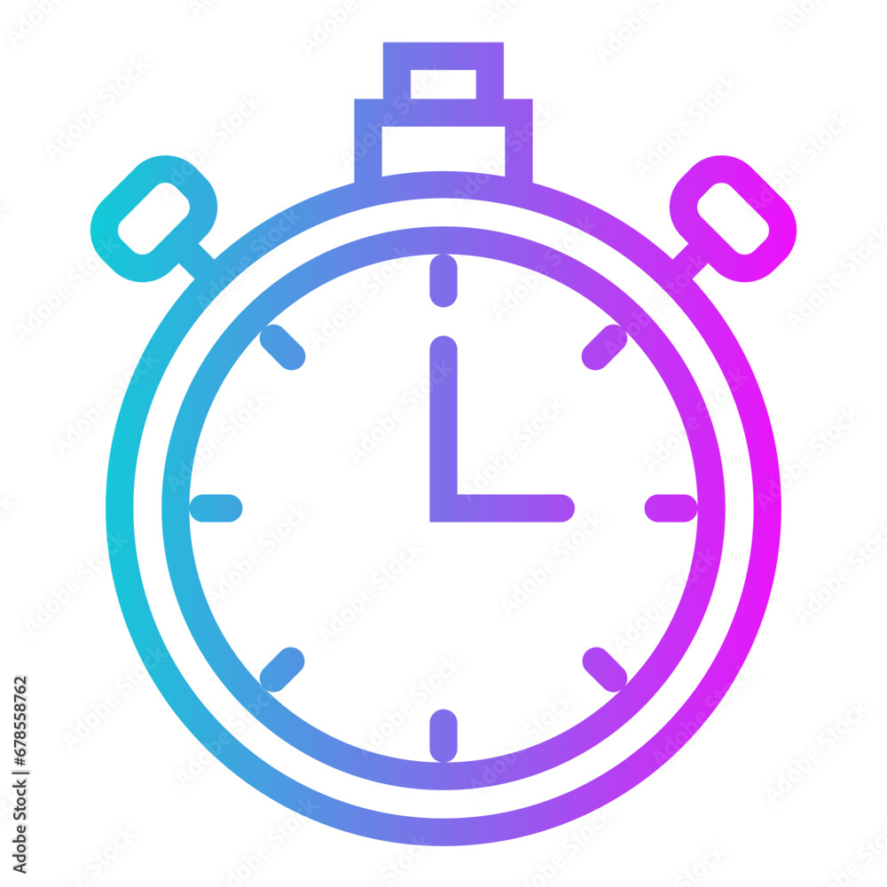 Stopwatch Gradient Style Design Icon